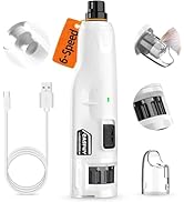 Casfuy Dog Nail Grinder 6-Speed - 45db Quiet Electric Dog Nail Trimmer with 2 LED Lights for Larg...