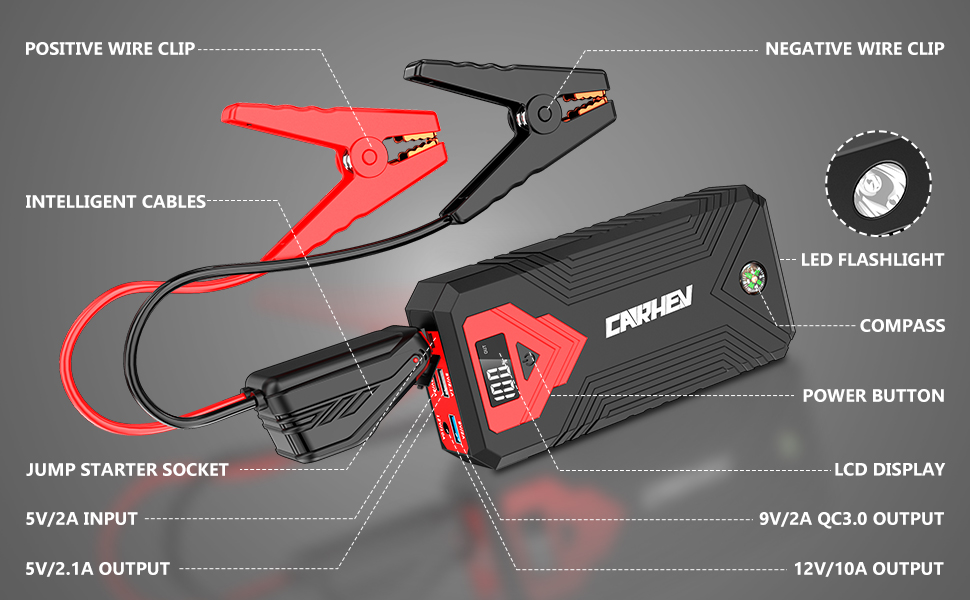 Car Battery Booster Jump Starter