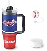 Veminei Tumbler 30oz Straight Skinny Car Cups With Insulated Cup Sleeve Portable Handle, Sports T...