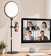 Uyled 10.5" Desk Ring Light with Stand 10-Level Dimmable LED Key Light with Phone Holder, Stable ...