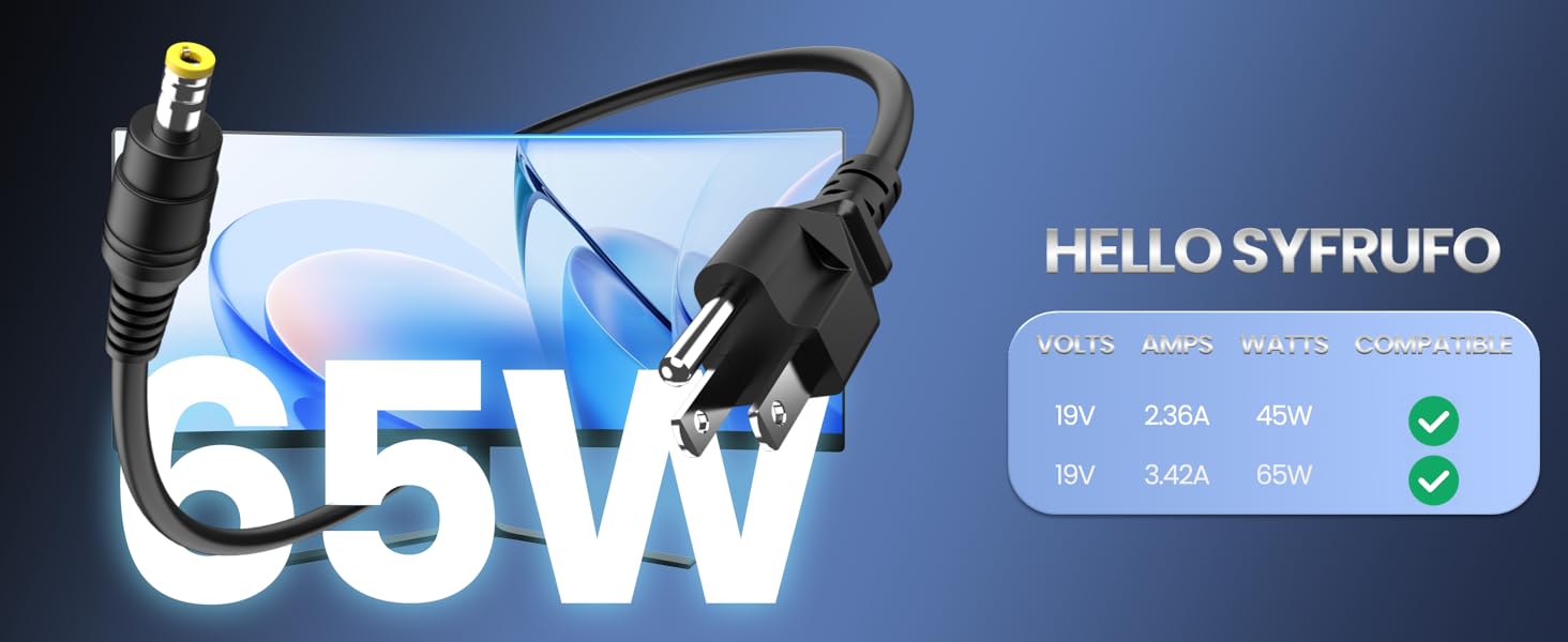 65W laptop charger