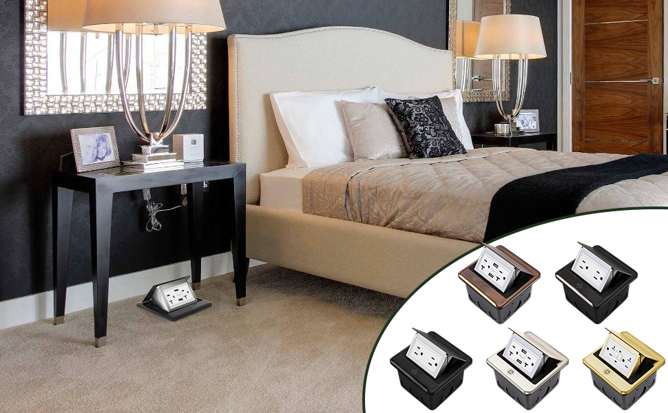 Floor socket, leakage protection