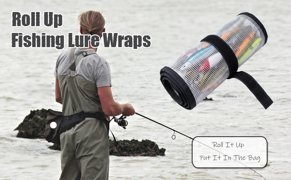 roll up fishing lure wraps