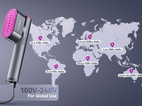 dual voltage 220v/110 steamer