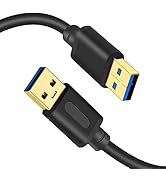 Tan QY USB 3.0 A to A Male Cable 10Ft, USB Male to Male Cable Double End USB Cord Compatible with...