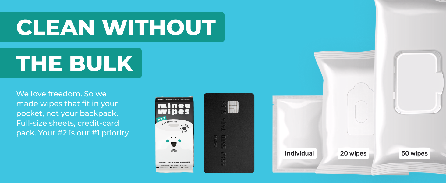 flushable wipes travel size