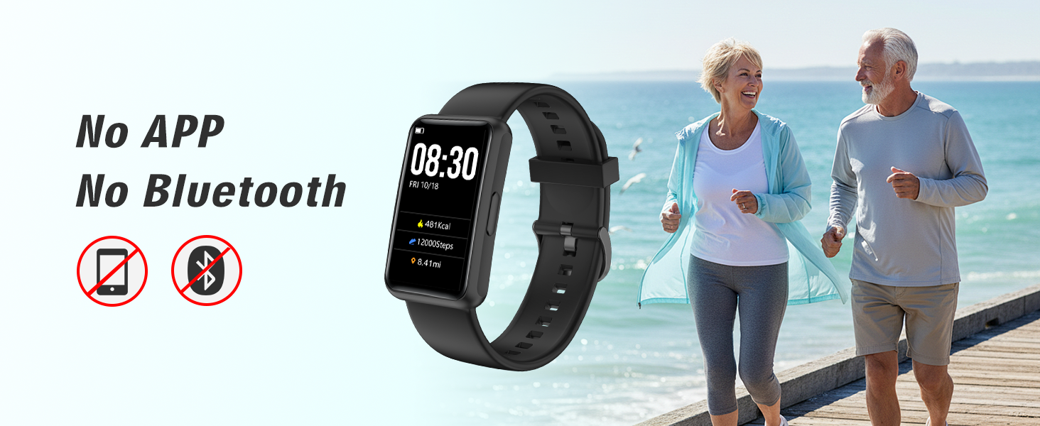 Fitness Tracker No Bluetooth No APP