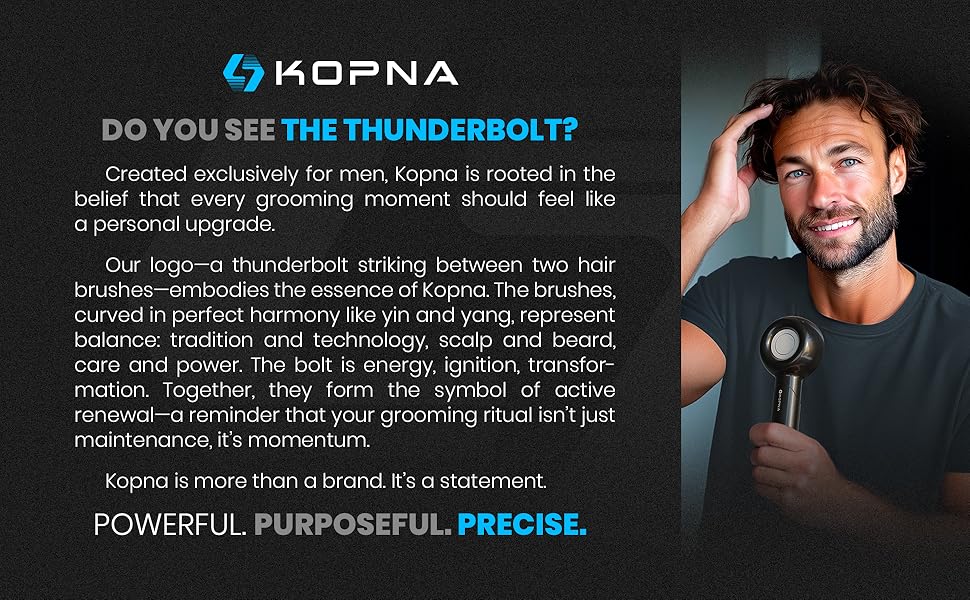 Kopna brand story logo hair growth brush massager hair care man men dandruff irritation head