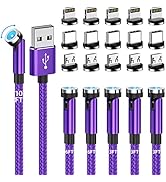 Magnetic Charging Cable 540° Rotating Magnetic Phone Charger [6-Pack, 3ft/3ft/3ft/6ft/6ft/10ft] 3...