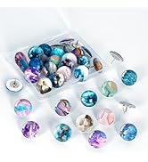 24Pcs Push Pins,Decorative Push Pins for Bulletin Board,Thumb Tacks for Cork Board, Cork Board Th...