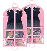 KEEGH CLear Garment Bags for Dance Costumes 40 inch Dance Garment Bags for Dancers Hanging Clothe...
