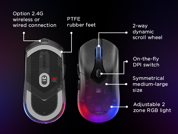 Lenovo M410 Wireless RGB Gaming Mouse