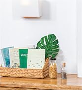 Natural Seagrass Basket with Wooden Handle, Medium Rectuangular Wicker Basket for Living Room 12....