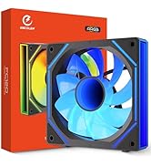 GSCOLER FC 120mm Case Fan, Infinity Mirror PWM PC Cooling Reverse Fan with Multiple Lighting Mode...