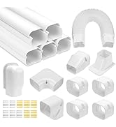 Cenipar 3" W 18.5Ft Mini Split Line Set Cover Line Set Cover Kit for Air Conditioner Mini Split A...