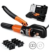 Sanuke Hydraulic Crimping Tool 12 AWG to 2/0 AWG, Battery Cable Lug Wire Terminal Crimper with 9 ...