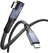 AGFINEST USB4 Cable 5ft Right Angle (40Gbps, 100W Fast Charging, 8K@60Hz Video), USB C to USB C C...