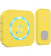 SURFOU Wireless Doorbell with 1 Button 1 Receiver,Door Bell,1300FT/400M Ultra-Long Range,55 Chime...