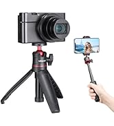 MT-08 Black Mini Tripod for Camera, 1/4" Screw Universal Tripod Compatible with DJI OSMO Pocket 3...