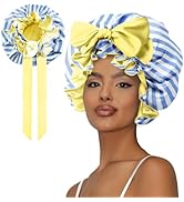 Silk Bonnet,Vettres Satin Hair Shower Cap for Sleeping Women 2025 Tie Band Adjustable Straps Head...