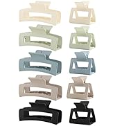 10 Pack Hair Claw Clips, Neutral Hair Clips for Women, Large Claw Clips, Small Rectangle Claw Hai...