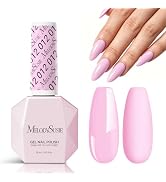 MelodySusie Ultra Pigment Baby Pink Gel Nail Polish,15ML Full Coverage Solid Color Gel,Soak Off U...