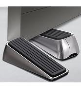 Wedge Door Stoppers for Bottom of Door: 2 Pack Heavy Duty Door Holder Metal &amp; Rubber Door Stop, A...