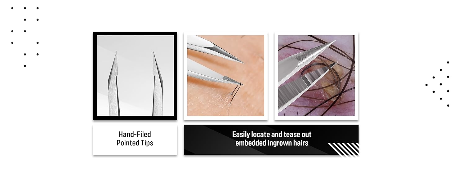 pointed precision ingrown hair tweezers,round tip eyebrow tweezers,splinter tweezers