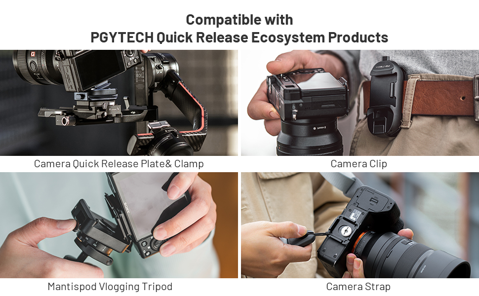 compatible with pgytech quick release ecosystem products
