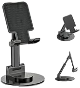 OGMAPLE Phone Stand for Desk, 360 Degree Rotating Phone Stand Adjustable Cell Phone Stand Accesso...