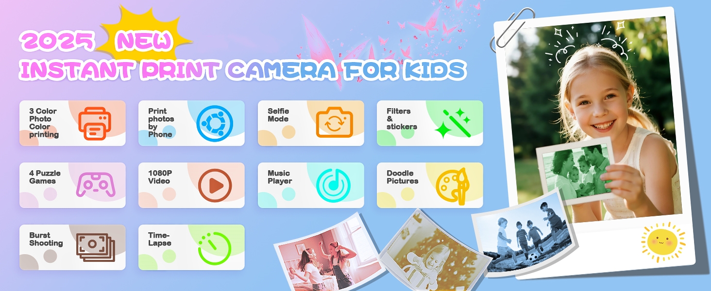kids camera instant print