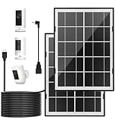 7W Solar Panel for Ring,2Pack Solar Charger for Stick Up Cam, Stick Up Cam Pro, Spotlight Cam Plu...
