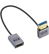 Duttek 8K 90 Degree HDMI Extension Cable 1FT, Down Angle HDMI Male to Female Cable (48Gbps Bandwi...