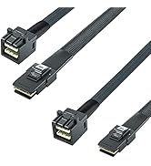 10GTEK SFF-8643 to SFF-8087 Mini SAS HD Cable, SAS 3.0 to 2.0, Compatible with RAID Controllers, ...