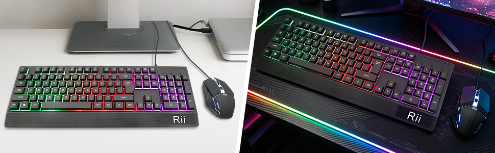USB Wired,104 Keys RGB LED Backlit Keyboard