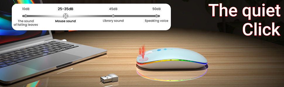 Silent wireless mouse