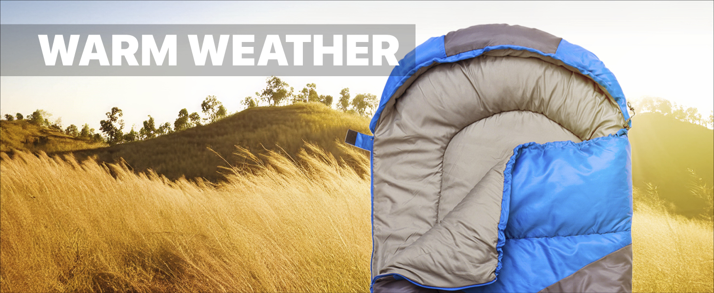 warm weather sleeping bag