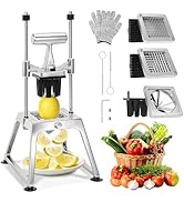 WICHEMI Commercial Vegetable Chopper Dicer w/3 Blades 1/4"+3/8"+8 Section Blade Onion Chopper Dic...