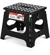 ACSTEP Folding Step Stool for Adults-11 Height Lightweight Plastic Stepping Stool. Foldable Step ...