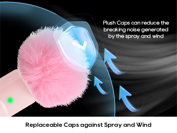 phone microphone with plush fluffy caps provide a clear sound quality