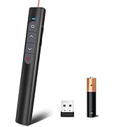 Presentation Clicker Wireless Presenter Remote, PowerPoint Clicker Computer Clicker with Red Ligh...