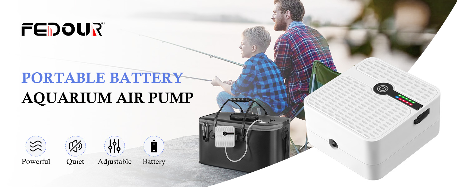 rechargeable aerator for bait bucket