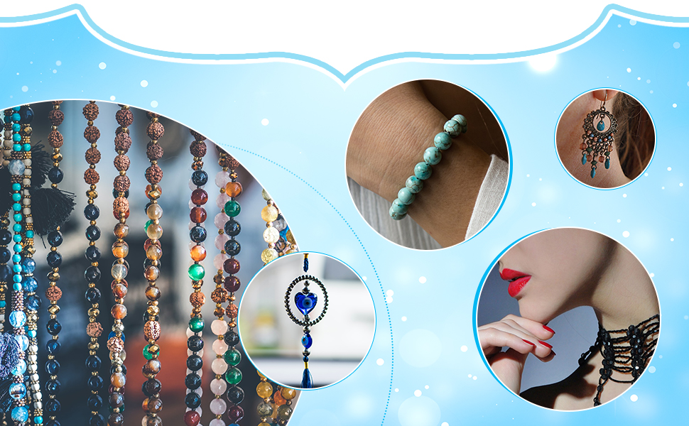 Natural stone beads