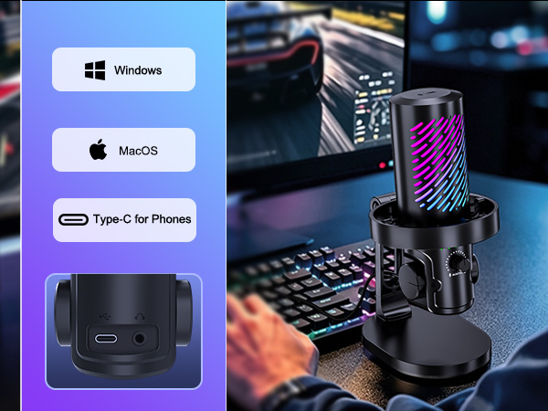 microphone for pc gaming mic gaming microphone podcast microphone
