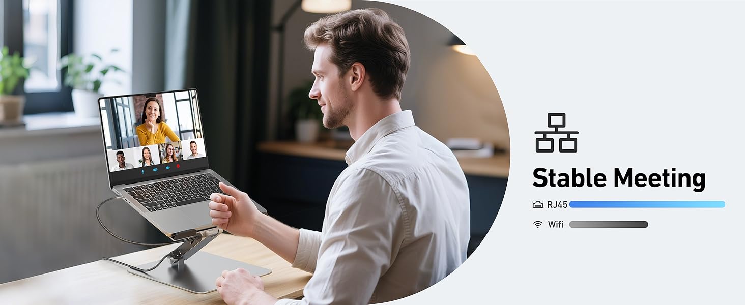 BENFEI Laptop Stand with USB C 6in1 Docking Station