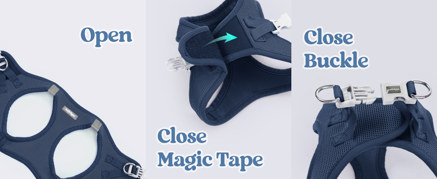 step in small dog harness for easy to put on and remove