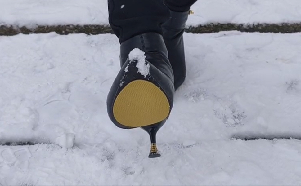 Yellow Shoe Grips on Bottom of Shoes