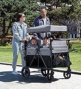 Jeep Wrangler Deluxe 4 Seater Stroller Wagon by Delta Children - Premium Quad Stroller Wagon for ...