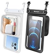 Niveaya [Floatable Floating Waterproof Phone Pouch 2 Pack-Up to 8.5", Large Space Adjustable Neck...
