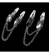 2 Pcs Metal Snap Hair Clips, Silver Color Cross Heart Hair Barrettes Clips Set with Pendant Girls...